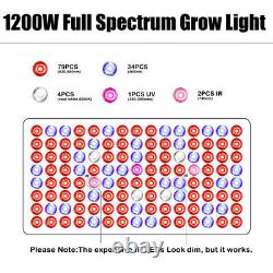 1200w Led De Croissance Lampe De Lumière Plein Spectre Pour Les Plantes À L'intérieur Greenhouse Veg & Flower