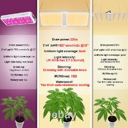 2000w Led Grow Plantes D'intérieur Lumière Veg Fleur Full Spectrum Veg Fleur Hydropon