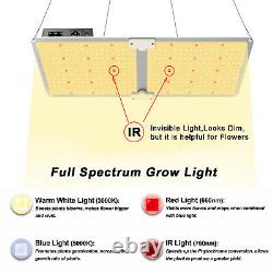 2000w Led Plant Grow Light Full Spectrum Plant Lampe Uv Veg Pour L'hydroponic Intérieur