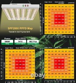 2022 Nouvelle lampe de culture LED SPF2000 à spectre complet pour les plantes d'intérieur Veg Flower IR