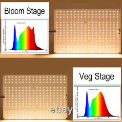 2PCS Lampe de culture LED 3000W Dimmable Full Spectrum pour plantes d'intérieur Veg Bloom