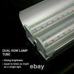 2pack 2000w T5 Ampoule Led À Double Tube Grow Light Full Spectrum Indoor Plant Veg Lamp
