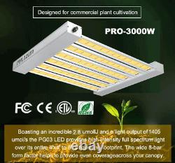 3000w Pro Led 6bar Grow Lights 5x5ft Full Spectrum Indoor Commercial Veg Flower