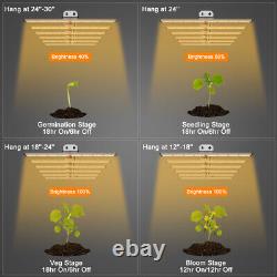 320w Led Grow Lampe De Lumière Spectre Complet Pour Les Plantes À L'intérieur Veg Flower Hydroponics