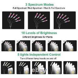 4PCS 5 Têtes Lampe de Croissance LED USB pour Plantes Végétales d'Intérieur Spectre Complet