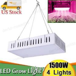 4pcs 1500w Led Grow Light Kit Full Spectrum Lampe Pour Tous Les Végétaux À L'intérieur De La Fleur De Veg