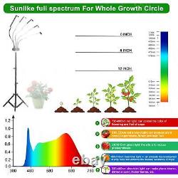 4pcs 5 Têtes Led Grow Lampe De Croissance Usb Légère Pour Les Plantes De Veg Intérieur Plein Spectre