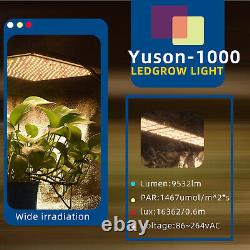 4x1000watt Led Grow Light Full Spectrum Pour Greenhouse Indoor Plant Veg & Flower