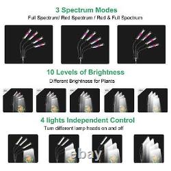 5pcs 1head Led Grandissent Lampe De Croissance De La Lumière Pour Les Plantes De Veg Intérieur Plein Spectre Us