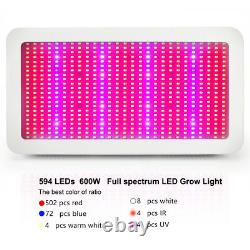 600w Led Grow Light Full Spectrum Panel Pour L'intérieur Hydro Veg Fleur Lampe De Plante