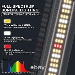 640W Lampe de culture LED hydroponique à spectre complet pour plantes d'intérieur, légumes et fleurs