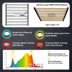640w Commercial Lampe Pliable Led De Croissance Lumière Dimmable Pour L'usine Veg Intérieure