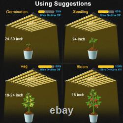 640w Samsung Led Grow Light Bar Full Spectrum Fold Indoor Plant Lamp Veg Flower