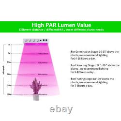 8000w Led Grow Light Avec Minuteur Plein Spectre Intérieur Hydroponic Veg Bloom Us