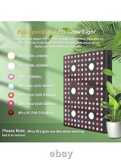 AGLEX 3000 watts Lampe de culture à LED Cob pour plantes serre de culture intérieure spectre complet.