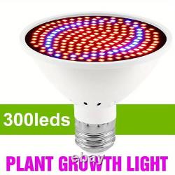 Ampoule de croissance à spectre complet 300LED Grow Light pour plantes d'intérieur Fleurs Veg Growing