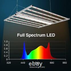 Barre de lumière de culture LED pliable de 640W à spectre complet pour plantes médicales d'intérieur Veg Flower