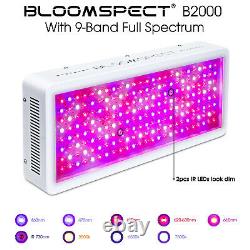 Bloomspect 2000w Led Grow Light Full Spectrum With Reflector Veg&bloom Switches