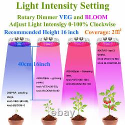Cob Led Grow Light Full Spectrum Hydroponic Veg Plant Grow Lamp Garden Indoor