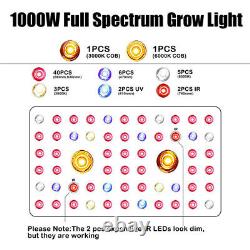 Cree Cob 1000w Led Grow Light Full Spectrum Avec Interrupteur Veg/bloom Pour Serre