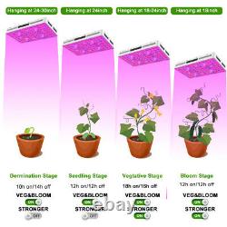 Cree Cob Series- 2000w Led Plant Grow Light Kit Sunlike Full Spectrum Veg Flower