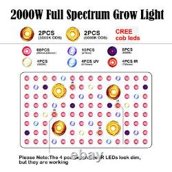 Crie Cob Led Grow Lights 2000w Full Spectrum Avec Veg & Bloom Pour Hydroponique Us