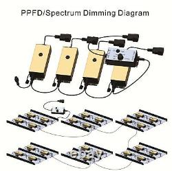 Ensemble de lampe de culture LED commerciale à spectre complet de 6000W, dimmable, hydroponique IP65.