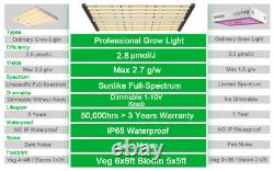 FD6500LED Lampe de croissance à spectre complet pour plantes d'intérieur - Kit de lampe pour la croissance de légumes et de fleurs