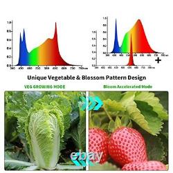 Fleurs à LED pour plantes d'intérieur - Lumière de croissance à spectre complet, réglable pour légumes