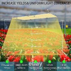 Fleurs à LED pour plantes d'intérieur - Lumière de croissance à spectre complet, réglable pour légumes