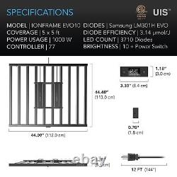 IONFRAME EVO10, Samsung LM301H EVO Barre LED de culture commerciale, 1000W, 5x5 ft