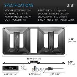 IONGRID T24, Lampe de culture LED à spectre complet, Couverture en halo Diodes Samsung LM301H