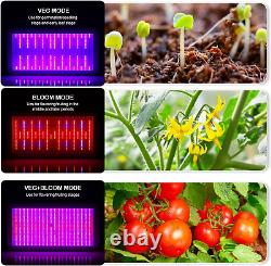 KOSCHEAL LED Grow Light Full Spectrum, Lampe de culture pour plantes avec interrupteur Veg et Bloom
