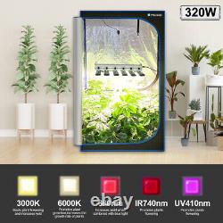 Lampe de culture LED 320W à spectre complet pour plantes d'intérieur Veg Flower Hydroponique