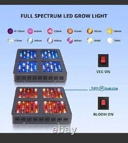 Lampe de culture LED VIPARSPECTRA 600W, interrupteurs pour la croissance végétative et la floraison, nouveau spectre complet