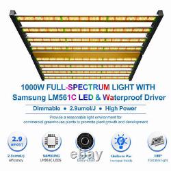 Lumière de Croissance LED 561C de 1000W à Spectre Complet Dimmable pour Toutes les Plantes d'Intérieur en Croissance et Floraison