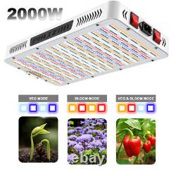 Lumière de croissance 2000W 672LED Full Spectrum pour plantes d'intérieur, fleurs et légumes