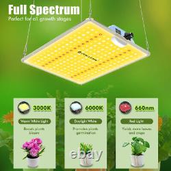 Lumière de croissance LED 1000W Full Spectrum Hydroponique pour plantes d'intérieur Veg Flower Samsung IR