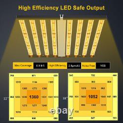 Lumière de croissance LED Phlizon 1000W 640W à spectre complet pour plantes d'intérieur Veg Flower Plant Lamp