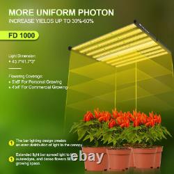 Lumière de croissance LED Phlizon 1000W Full Spectrum FD8000 pour plantes d'intérieur Veg Flower Bloom