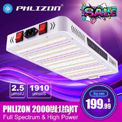 Lumière de croissance LED Phlizon 2000W Sunlike Full Spectrum pour les plantes hydroponiques Veg Flower