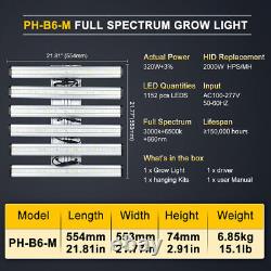 Lumière de croissance LED Phlizon 320W Full Spectrum pour plantes d'intérieur Veg Flower pour toutes les étapes