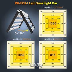 Lumière de croissance LED Phlizon FC6500 Commercial 8Bar Full Spectrum Intérieur Veg Bloom CO2