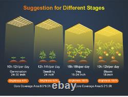 Lumière de croissance LED Phlizon FD8000 FD6500 1000W Spectre complet pour Veg Bloom IR à l'intérieur