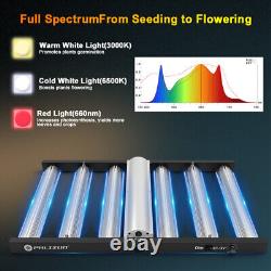 Lumière de croissance LED Samsung 450W à spectre complet pour plantes d'intérieur, lampe réglable pour légumes et fleurs