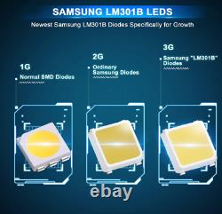 Lumière de croissance LED Samsung Full Spectrum dimmable de 3000W pour légumes et fleurs en intérieur commercial