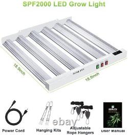 Lumière de croissance LED Sonlipo SPF2000 à spectre complet pour plantes d'intérieur avec couverture IR 4x4ft