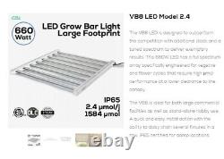 Lumière de croissance LED à spectre complet pliable de 660W 8Bar pour la culture commerciale de légumes en intérieur