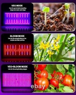 Lumière de croissance LED à spectre complet pour plantes avec interrupteur Veg & Bloom 2000W