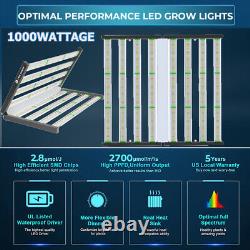 Lumière de croissance LED de 1000W dimmable imperméable à spectre complet pour serre hydroponique